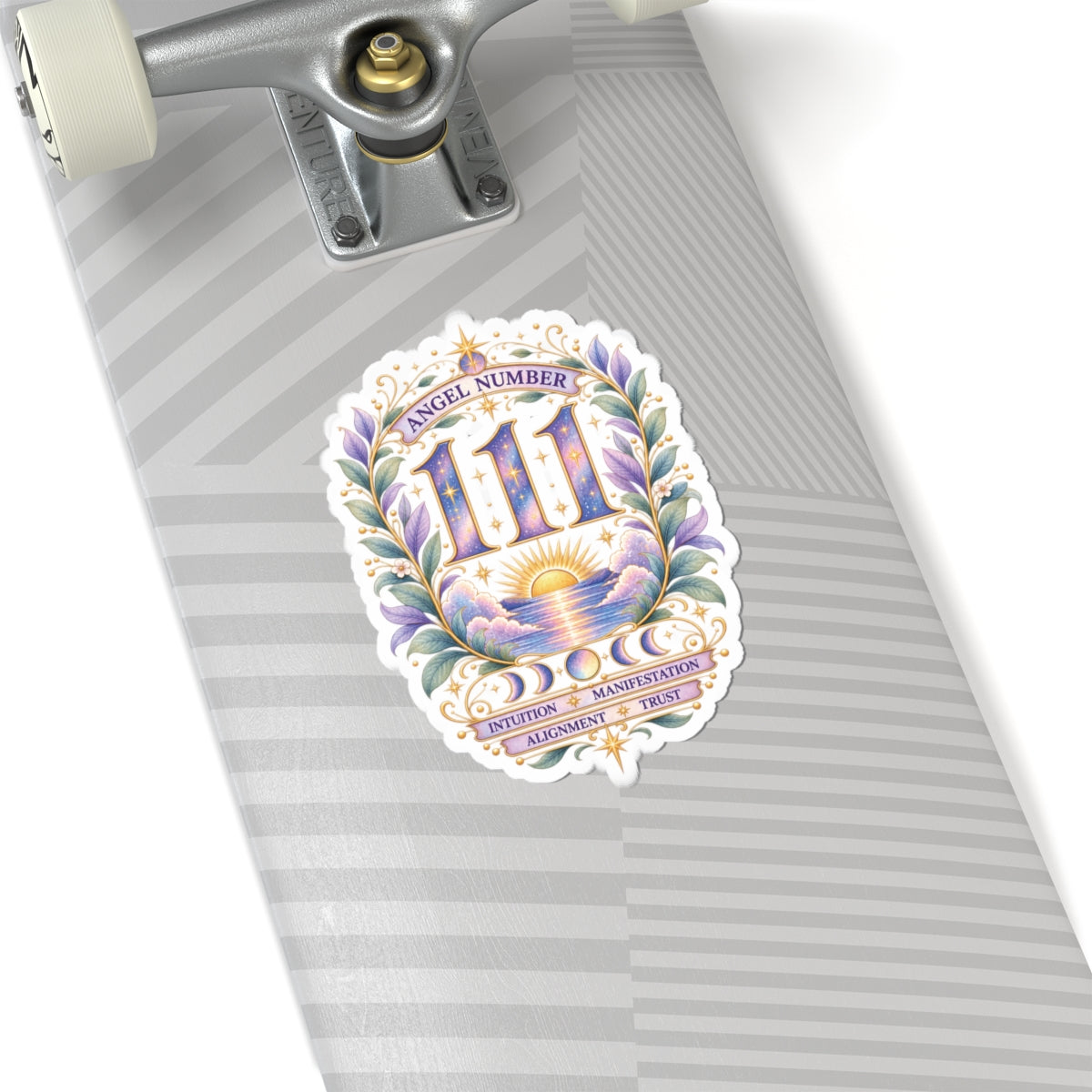 111 Angel Number Sticker, Manifestation Vinyl Sticker, New Beginnings Celestial Sticker, Spiritual Numerology Gift