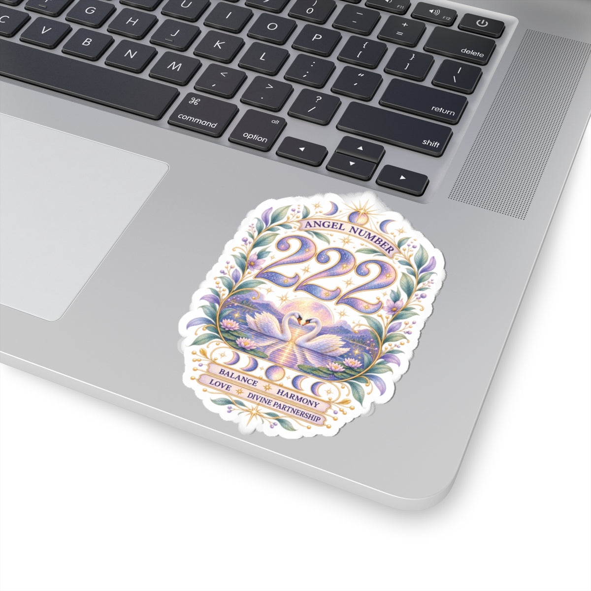 222 Angel Number Sticker, Balance & Harmony Vinyl Sticker, Love Celestial Sticker, Divine Partnership Numerology Gift