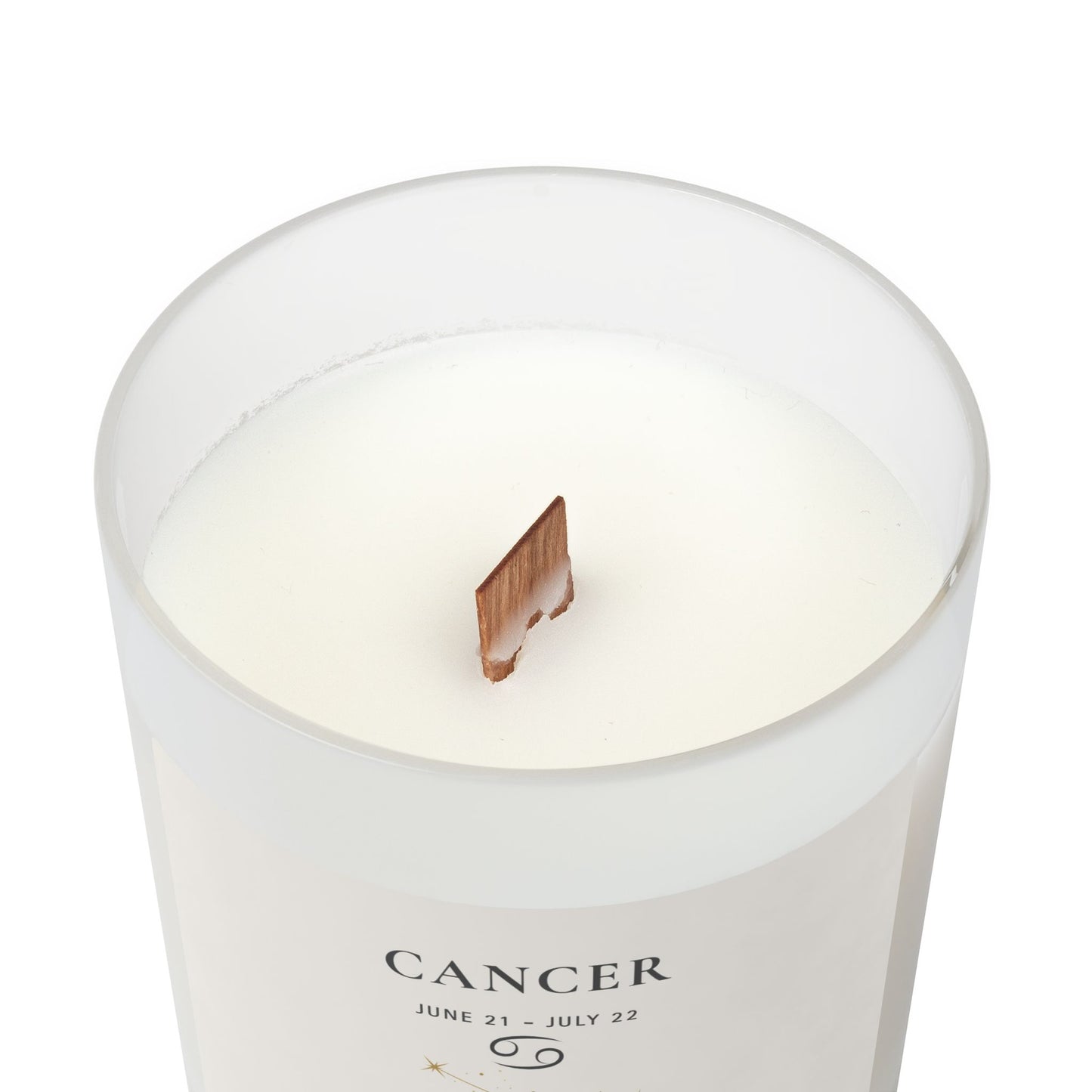 Cancer Zodiac Candle | Coconut Soy Candle | Astrology Gift | 11 oz Wooden Wick Candle