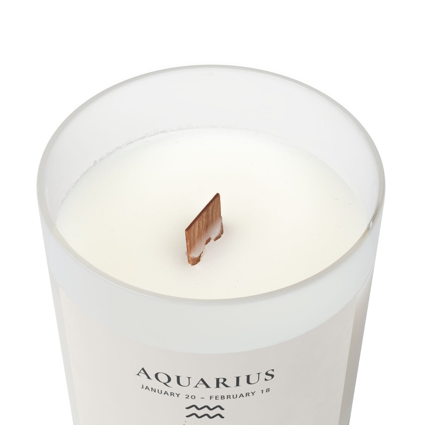 Aquarius Zodiac Candle | Coconut Soy Candle | Astrology Gift | 11 oz Wooden Wick Candle