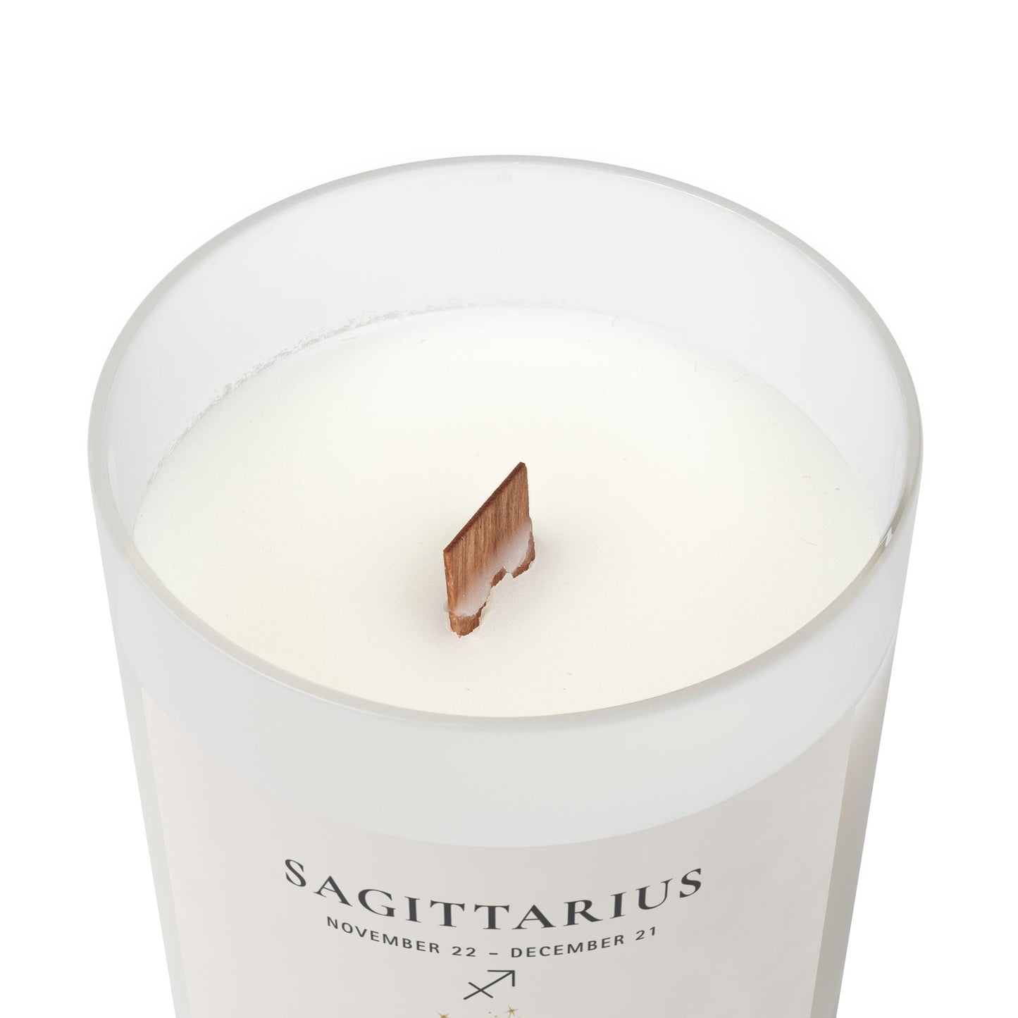 Sagittarius Zodiac Candle | Coconut Soy Candle | Astrology Gift | 11 oz Wooden Wick Candle