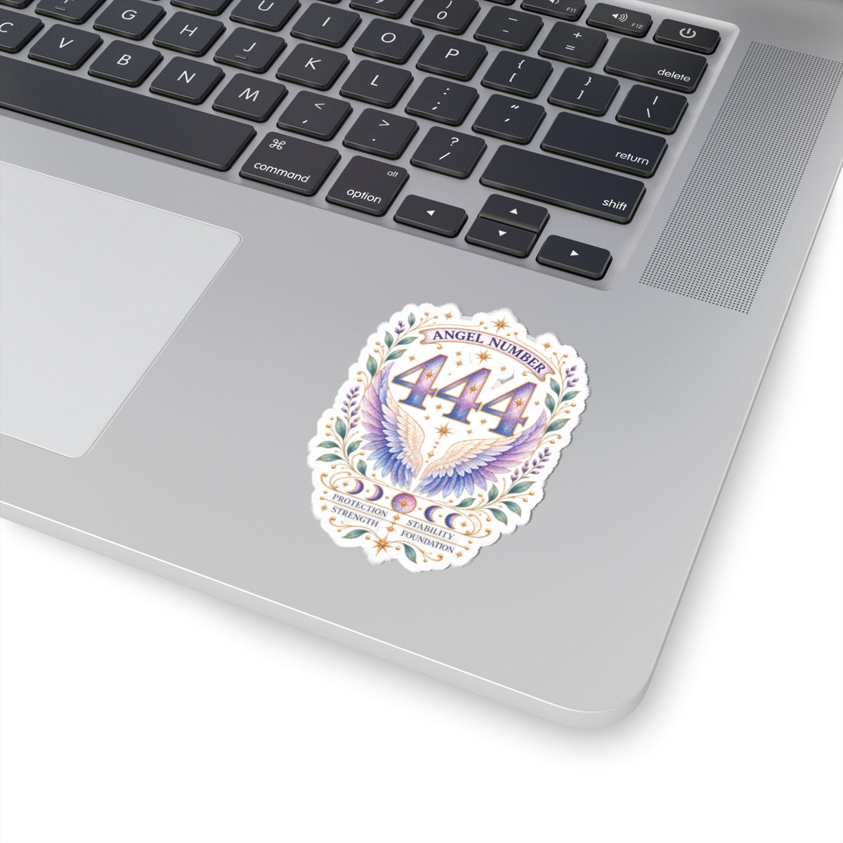444 Angel Number Sticker, Protection Vinyl Sticker, Stability & Strength Celestial Sticker, Spiritual Numerology Gift