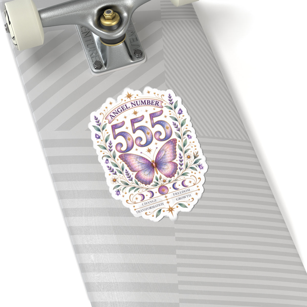 555 Angel Number Sticker, Transformation Vinyl Sticker, Change & Freedom Celestial Sticker, Spiritual Numerology Gift