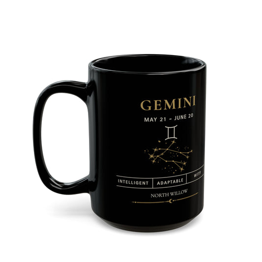Gemini Zodiac Mug | Astrology Coffee Mug | Celestial Gift | 15 oz Ceramic Mug | Zodiac Birthday Gift