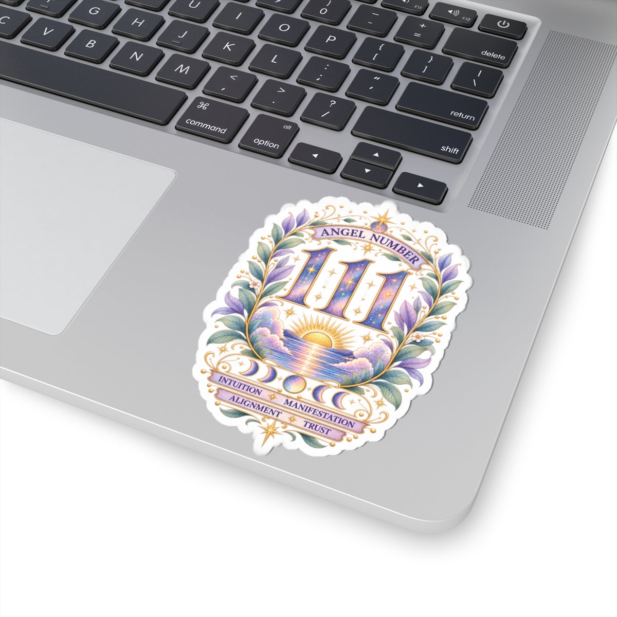 111 Angel Number Sticker, Manifestation Vinyl Sticker, New Beginnings Celestial Sticker, Spiritual Numerology Gift