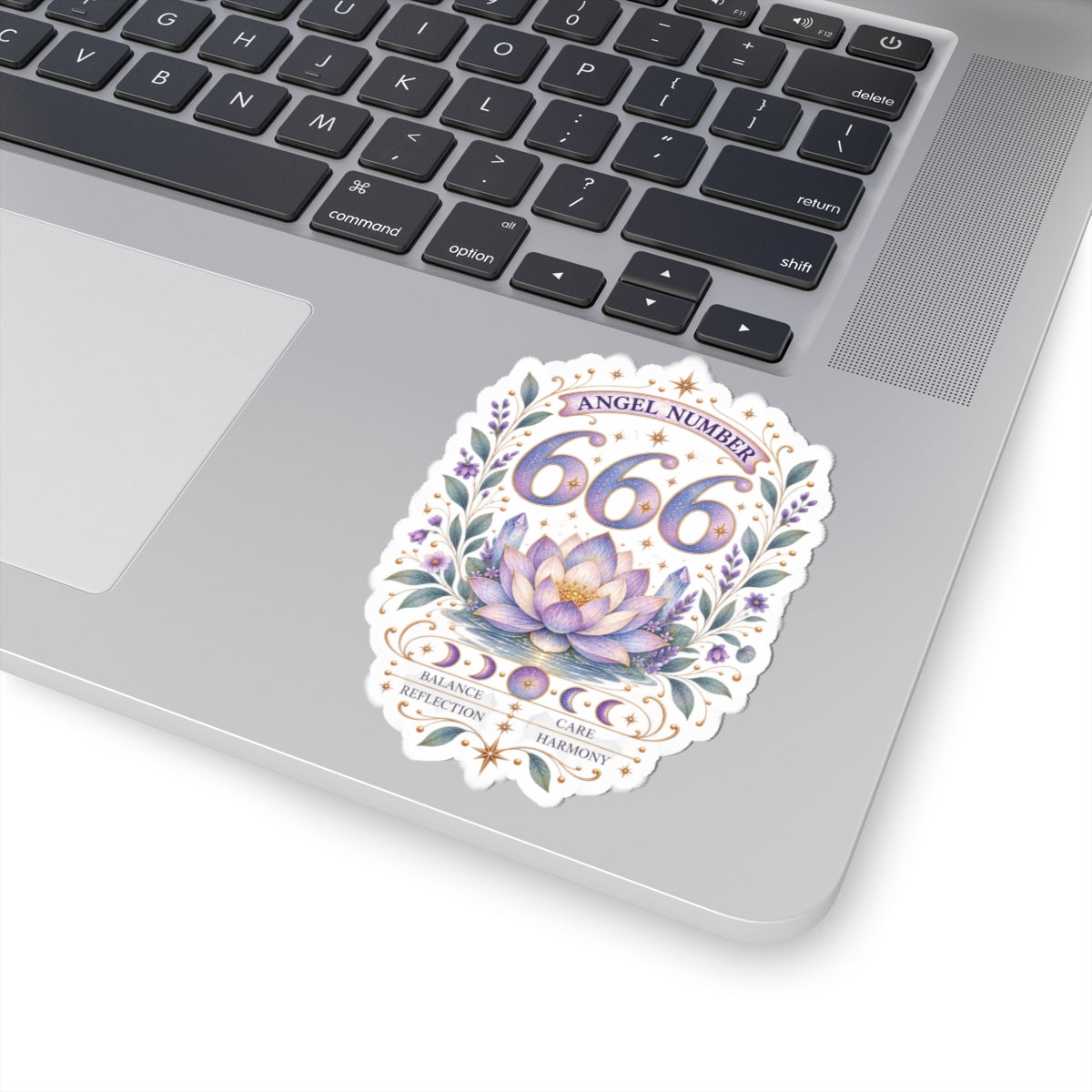 666 Angel Number Sticker, Balance & Harmony Vinyl Sticker, Reflection Celestial Sticker, Spiritual Numerology Gift