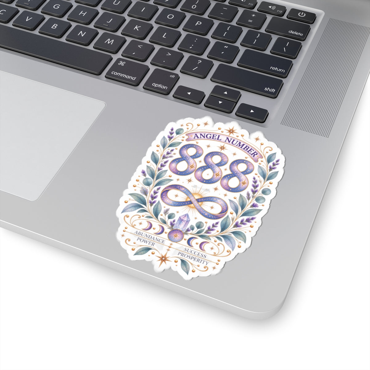 888 Angel Number Sticker, Abundance Vinyl Sticker, Prosperity & Success Celestial Sticker, Spiritual Numerology Gift