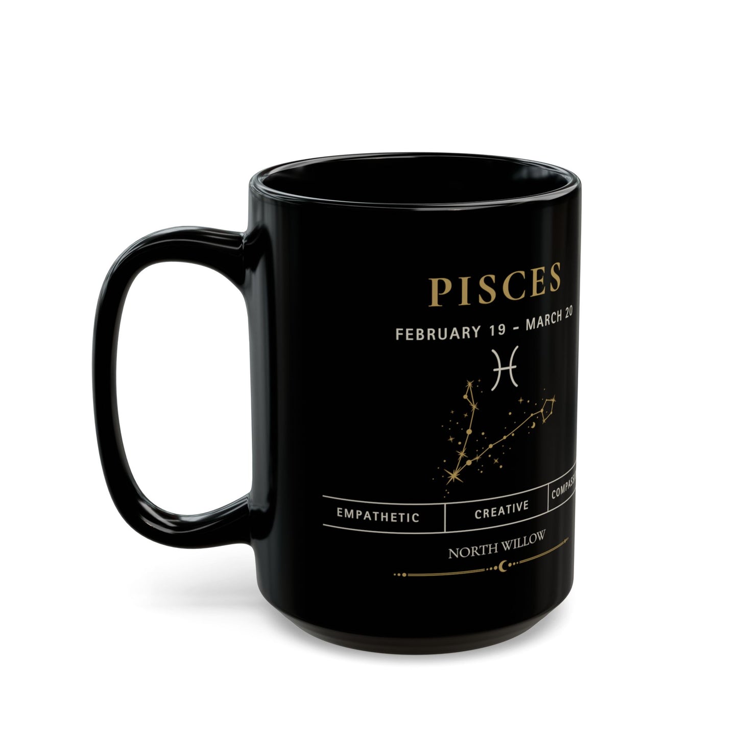 Pisces Zodiac Mug | Astrology Coffee Mug | Celestial Gift | 15 oz Ceramic Mug | Zodiac Birthday Gift