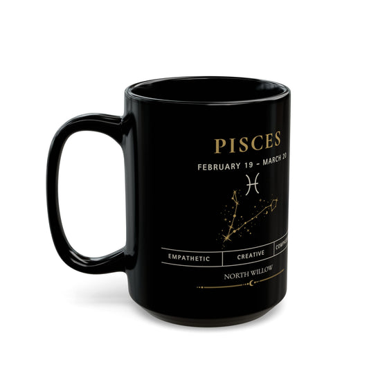 Pisces Zodiac Mug | Astrology Coffee Mug | Celestial Gift | 15 oz Ceramic Mug | Zodiac Birthday Gift
