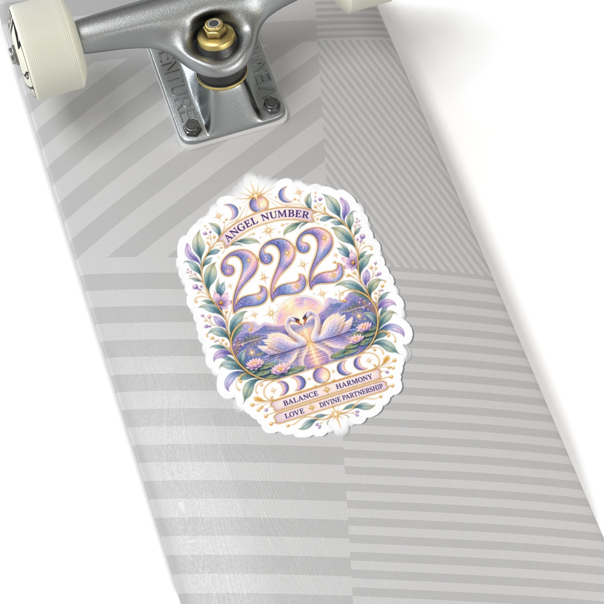 222 Angel Number Sticker, Balance & Harmony Vinyl Sticker, Love Celestial Sticker, Divine Partnership Numerology Gift