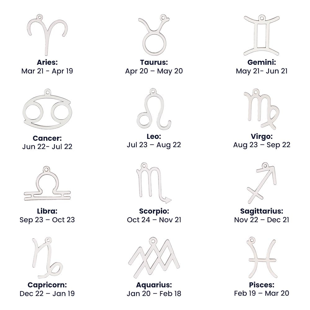 ✨ Zodiac Sign Necklace | Gold or Silver Astrology Pendant
